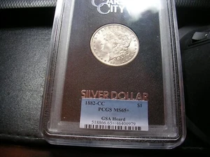 1882-CC Silver Morgan Dollar $1 GSA Hoard PCGS MS65+ - Picture 1 of 4