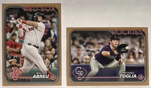 2024 Topps #626 Michael Toglia & #672 Wilyer Abreu GOLD /2024 Rockies & Red Sox - Picture 1 of 10