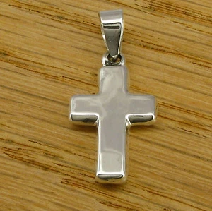 PICCOLO CIONDOLO A CROCE SPESSO in SOLIDO ARGENTO STERLING 925 - NUOVO! - Foto 1 di 4