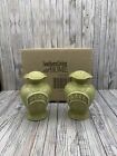 Southern Living Toscana Salt Pepper Shakers Green Italy #40537 In Box