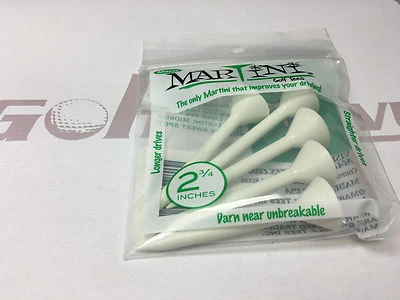 MARTINI Golf Tees - 1 pack of 5 White MIDSIZE Tees 2 3/4"