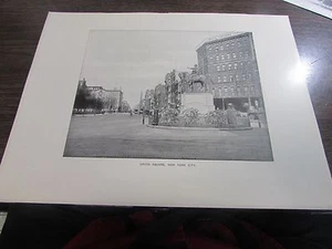 1896 UNION SQUARE, NEW YORK CITY - ORIGINAL 12-1/4 BY 9-1/4 PRINT - Picture 1 of 1
