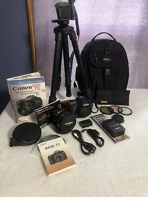 Excellent Canon EOS 7D 18MP Camera DS126251 (with Lens, Filters, Case And Tripod - Image 1 of 4