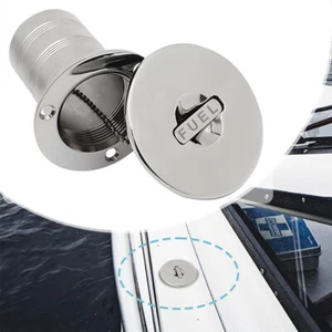 Boat Yachting Marine Grade 316 Stainless Deck Fuel Gas Filler Cap 2" Hardware - Picture 1 of 9