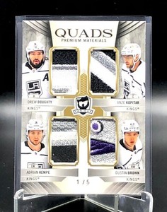 UPPER DECK THE CUP QUAD PREMIUM MATERIALS KINGS DOUGHTY KOPITAR BROWN KEMPE 1/5 