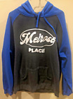 Melrose Place Xl Black And Blue Hoodie Front Pockets Excellent Condition