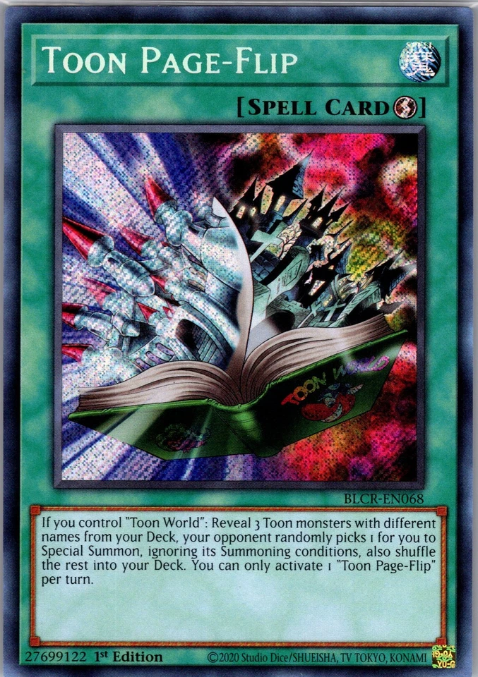 Yugioh Battles of Legend: Crystal Revenge #BLCR-EN068 Toon Page-Flip NM - Image 1 of 2