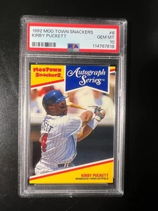 1992 MooTown Snackers #6 Kirby Puckett PSA 10 POP 12 - Picture 1 of 2
