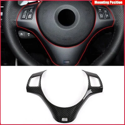 For BMW 1 Series E81 2007-2011 Carbon Fiber Steering Wheel Moulding Cover Trim - Image 1 of 4