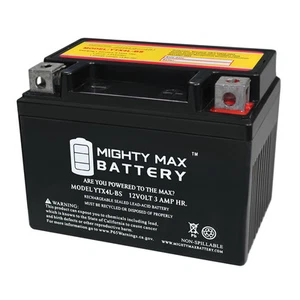 Mighty Max YTX4L-BS SLA Replacement Battery for Scooters / Lawnmowers - Picture 1 of 6