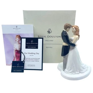 Royal Doulton Our Wedding Day Bridal Cake Topper Bride Groom Figurine HN5037 New - Picture 1 of 10