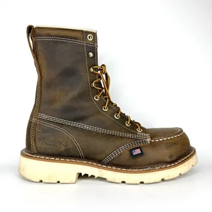 Thorogood 804-4378 Men's 8" Leather Moc Steel Safety Toe Work Boot Size 7.5 D - Picture 1 of 22