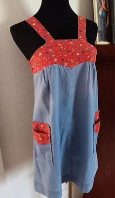 DELANTAL BATA VINTAGE AÑOS 60 CALICO Cottagecore Talla S/M Foto 1 de 4