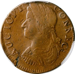 1787 Connecticut 1/2p M41-ii W4235 R4 DBL AUCTOPI / ET IIB PCGS VF35 Norman G. P - Picture 1 of 6