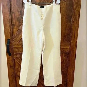 Pantalones de pierna recta Talbot blancos para mujer 14 pequeños nuevos con etiquetas - ¡defecto que se muestra en la imagen! - Imagen 1 de 5