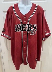 San Francisco 49ers Baseball Trikot Größe 4X Authentic NFL Knopfleiste genäht - Bild 1 von 21
