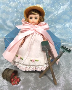 Madame Alexander 8" FARMER"S DAUGHTER- Near Mint-Restrung W/box + tomatos+shovel - Picture 1 of 11