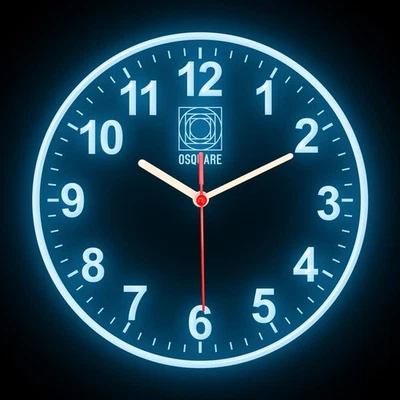 OSQUARE Minimalism North European Interior Design Flexible Neon Clock 10" - Image 1 of 4