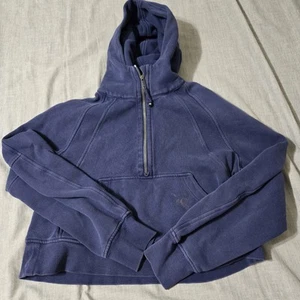 Lululemon Scuba Oversized Half Zip Hoodie Damen XS/Small Dunkelblau Navy Cropped - Bild 1 von 8