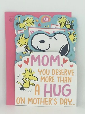 Hallmark Mother's Day Card PEANUTS Pop Up Snoopy Woodstock MOM FUNNY - Image 1 of 4