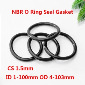 Junta de sello de anillo tórico NBR CS 1,5 mm OD 4-103 mm espaciador de goma de nitrilo resistencia al aceite - Imagen 1 de 11