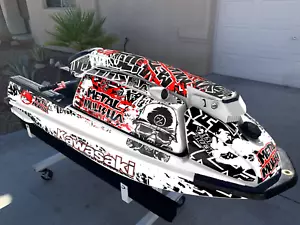 compatible Kawasaki Jet Ski 440js 550sx FULL KIT Graphics Decals Sticker KJ-MMC - Bild 1 von 3