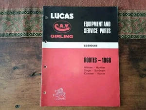 LIBRO DE PIEZAS LUCAS - HILLMAN IMP MINX CANTANTE GACELA RAPIER ALPINO COMMER - Imagen 1 de 12