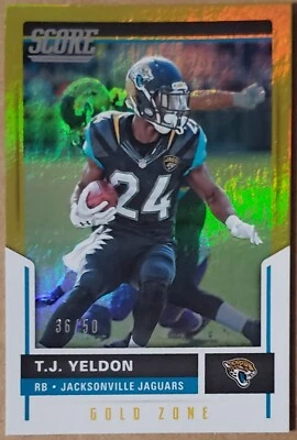 🔥2017 Score Gold Zone #320 T.J. Yeldon /50 Jaguars  - Image 1 of 2
