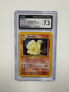 1999 Pokemon 1st Edition Base Ninetales CGC 7.5 Spanish #12/102 Holo Rare - Picture 1 of 6