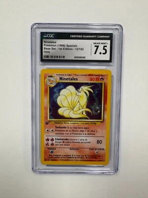 1999 Pokemon 1st Edition Base Ninetales CGC 7.5 Spanish #12/102 Holo Rare - Image 1 of 4
