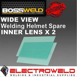 2 x BossSafe Inner Inside Lens Cover, Wide View Welding Helmet Bossweld, 700235 - Picture 1 of 4