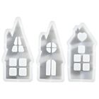 Chimney House with Window Mold Silicone Mold Epoxy Resin Decoration Mold