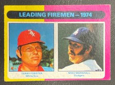 1975 O-Pee-Chee OPC Baseball - #313 Firemen - Terry Forster & Mike Marshall