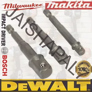 Makita Impact fits Dewalt, Bosch, Milwaulkee 1/4" 3/8" 1/2" Socket Adaptor Set - Picture 1 of 1