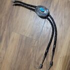 Vintage Thomas Tommy Singer Large Bolo Navajo Sterling Silver w/ Blue Turquoise