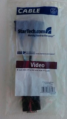 Cable de video Star Tech 8" DMS-59 a DVI y VGA "Y" Foto 1 de 4