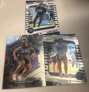 Lote de 3 cartas de los Tennessee Titans novato Sweat Hopkins variación negra - Imagen 1 de 1