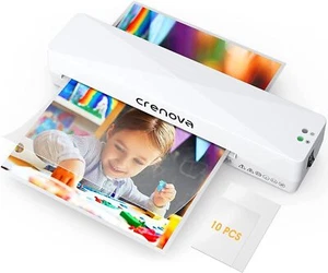 A4 Thermal Laminator Machine Hot Cold Settings Lightweight 10 Laminating Pouches - Picture 1 of 8