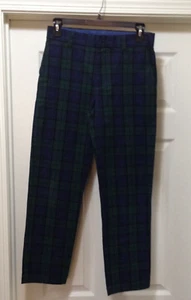 Vineyard Vines Boys Plaid Pants - Green, Blue - Size 14 - Picture 1 of 3