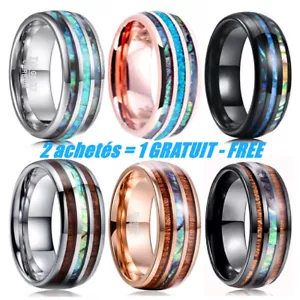 Ring Ring Ring Tungsten Ring Metal Turquoise Men's Women's Engagement Wedding Band - Picture 1 of 7