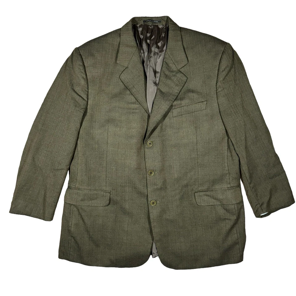 Chaqueta Blazer Lubiam Hombre Marrón Verde Lana a Cuadros - Talla 48R (Hecha en Italia) Foto 1 de 4
