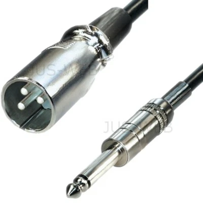 TRANSMEDIA Cavo Microfono Audio 5m XLR Maschio Jack - 6,3mm Jack Femmina Frizione Cono