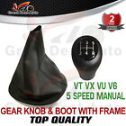 Leather Boot With Frame & Manual Gear Knob 5 Speed V6 Holden Commodore VT VX VU