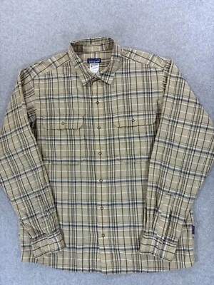 Patagonia Plaid Long Sleeve Button Down Shirt (Men's Large) Yellow - Image 1 of 4