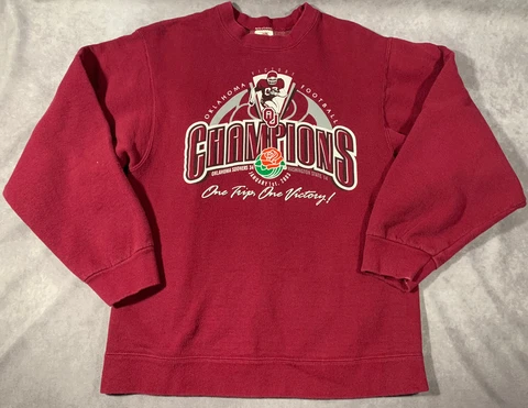 Oklahoma Sooners OU 2003 Rose Bowl Champions Vintage Sweatshirt - Medium Cover