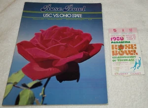 1980 USC gegen Ohio State Rose Bowl Programm & USC Student Ticket Stub - Bild 1 von 4
