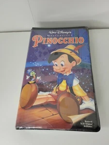 VTG 1996 Walt Disney Masterpiece Collection Pinocchio VHS Factory Sealed Movie - Picture 1 of 5