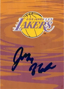 John Block Signed 1995 Skybox NBA Basketball #403 Lakers Checklist - Picture 1 of 2