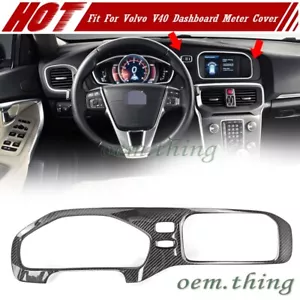 Carbon Fit For Volvo V40 Hatchback Dashboard Gauge Meter Cover Trim 12-2019 - Bild 1 von 4