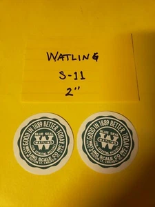 (2) WATLING BLUE SEAL ANTIQUE SLOT MACHINE STICKER SET (2) WATLING STICKERS S-11 - Picture 1 of 3